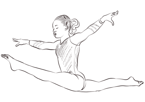 Gabby Douglas Coloring Page